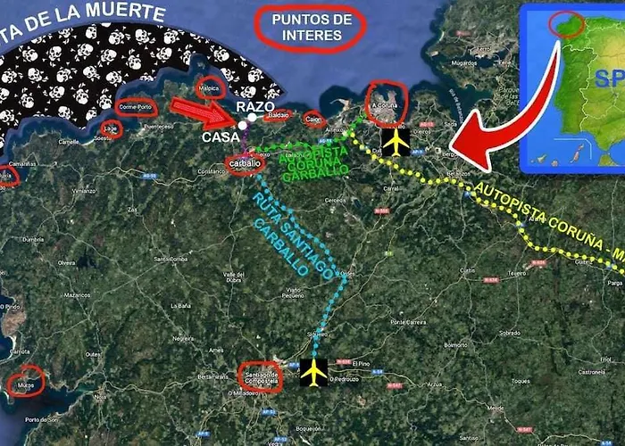 Ag Casa Anema, 10 Huespedes A 2km De La Playa Razo